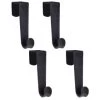 B&M Velvet Overdoor Hooks 4pk - Black