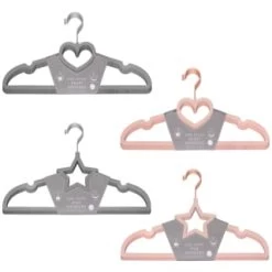 B&M Velvet Heart Shaped Hangers 8pk - Grey 9 B&M Velvet Heart Shaped Hangers 8pk - Grey -Home Improvement Store 383671 8pk velvet shaped hangers main