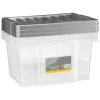 B&M Clear Storage Boxes With Lids 3pk 20L -Home Improvement Store 384092 20l lidded box 3pk 3