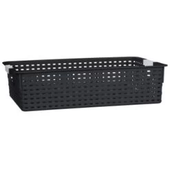 B&M Set Of Three Storage Baskets - Black -Home Improvement Store 384207 3pk storage boxes black 2