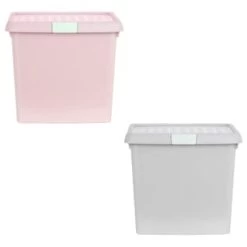 B&M Waffle Clip Box Storage Cube 14L - Dusty Pink -Home Improvement Store 384965 384966 14l waffle clip box cube group 1