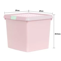 B&M Waffle Clip Box Storage Cube 14L - Dusty Pink -Home Improvement Store 384965 dusky pink 14l waffle clip box cube 2