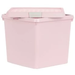 B&M Waffle Clip Box Storage Cube 14L - Dusty Pink -Home Improvement Store 384965 dusky pink 14l waffle clip box cube 3