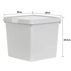 B&M Waffle Clip Box Storage Cube 14L - Grey -Home Improvement Store 384966 grey 14l waffle clip box cube 3