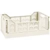 Midi Stacking Fold Flat Crate 30.6 X 20.5 X 12.6cm - Cream