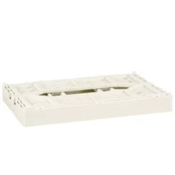 Midi Stacking Fold Flat Crate 30.6 X 20.5 X 12.6cm - Cream -Home Improvement Store 384974 home essentials midi stacking fold flat crate cream 3