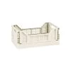 Mini Stacking Fold Flat Crate 22.2 X 15 X 8.7cm - Cream