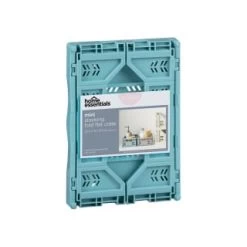 Mini Stacking Fold Flat Crate 22.2 X 15 X 8.7cm - Teal -Home Improvement Store 384982 home essebtials mini stacking fold flat crate soft teal