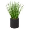 B&M Artificial Grass In Black Rattan Pot -Home Improvement Store 387525 grass in black rattan pot