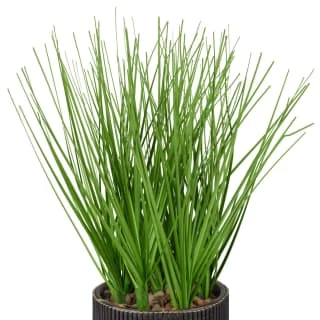 B&M Artificial Grass In Black Rattan Pot 4 B&M Artificial Grass In Black Rattan Pot - Image 2
