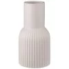 B&M Cream Ribbed Vase