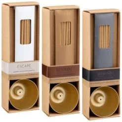 B&M Unwind Incense Sticks & Holder - Ylang Ylang, Rose, Patchouli -Home Improvement Store 387610 387611 387613 incense sticks and holder group