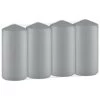 Grey Pillar Candles 4pk