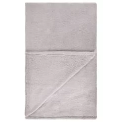 B&M Cosy At Home Silver Teddy Throw -Home Improvement Store 388657 teddy throw silver 3