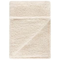 Simply Everyday Teddy Rolled Throw - Cream -Home Improvement Store 388689 simply teddy rolled throw cream 2