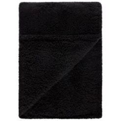 Simply Everyday Teddy Rolled Throw - Black 11 Simply Everyday Teddy Rolled Throw - Black -Home Improvement Store 388692 simply teddy rolled throw black 2