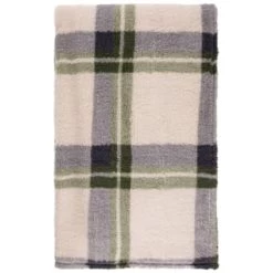 Simply Everyday Check Sherpa Throw - Green -Home Improvement Store 388700 green check sherpa throw 2