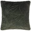 B&M Leaf Velvet Quilted Cushion - Green -Home Improvement Store 388745 woodland green leaf cushion