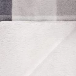 B&M Highland Mono Check Sherpa Doublesided Throw -Home Improvement Store 388811 highland check sherpa throw 3