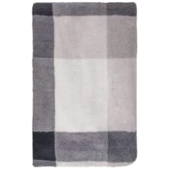 B&M Highland Mono Check Sherpa Doublesided Throw -Home Improvement Store 388811 highland check sherpa throw 4
