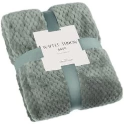 B&M Waffle Throw - Sage