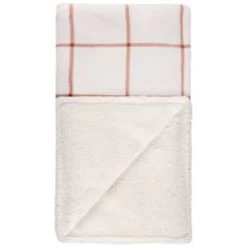 B&M Winston Check Sherpa Throw - White -Home Improvement Store 388854 winston check throw with sherpa 3