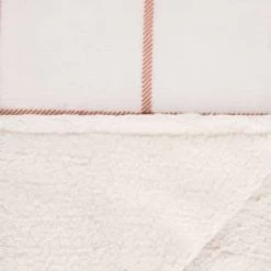 B&M Winston Check Sherpa Throw - White -Home Improvement Store 388854 winston check throw with sherpa 4