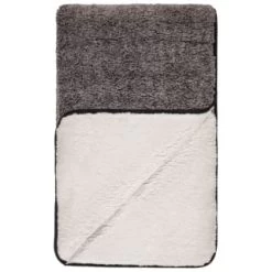 B&M Montana Two Tone Sherpa Throw - Charcoal -Home Improvement Store 388866 montana two tone sherpa throw charcoal 3