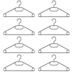 B&M Swivel Hook Hangers 8pk - Grey 7 B&M Swivel Hook Hangers 8pk - Grey -Home Improvement Store 389265 home organisation 8pk swivel hook hangers grey 2
