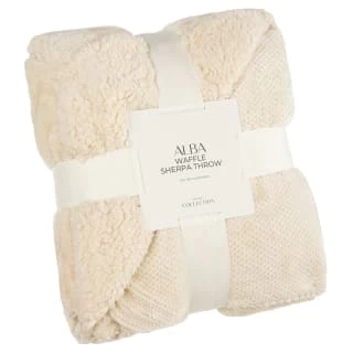 B&M Alba Waffle Sherpa Throw 3 B&M Alba Waffle Sherpa Throw