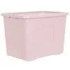 B&M Storage Box With Lid 80L - Dusty Pink -Home Improvement Store 391383 dusty pink 80l storage box and lid 3