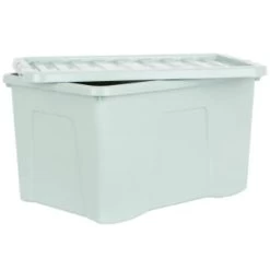B&M Storage Box With Lid 60L - Sage -Home Improvement Store 391388 sage 60l storage box 4