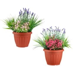 Bloom Flowers In Large Planter - Light Pink 7 Bloom Flowers In Large Planter - Light Pink -Home Improvement Store 392831 flowers in large planter group