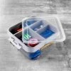 B&M Clear 2 Tier Clip Lid Organiser -Home Improvement Store 394046 clear 2 teir clip lid organiser