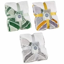 B&M Simply Geo Waffle Throw - Green -Home Improvement Store 394916 394917 394920 simply geo waffle throw group