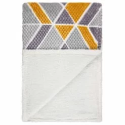 B&M Simply Geo Waffle Throw - Ochre -Home Improvement Store 394916 simply geo waffle throw ochre 3