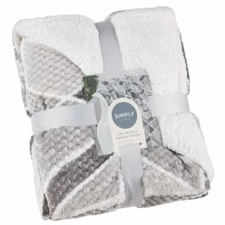 B&M Simply Geo Waffle Throw - Grey 3 B&M Simply Geo Waffle Throw - Grey