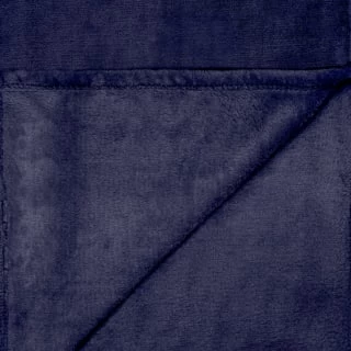 Navy Coral Fleece Throw 6 Navy Coral Fleece Throw - Image 4