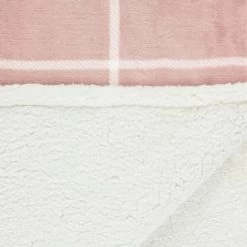 Winston Blush Sherpa Check Throw -Home Improvement Store 394980 winston check throw blush 2