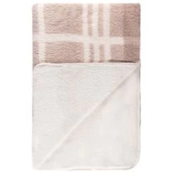 B&M Check Sherpa Throw - Natural 8 B&M Check Sherpa Throw - Natural -Home Improvement Store 394999 check sherpa throw natural 2