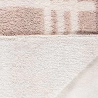 B&M Check Sherpa Throw - Natural 6 B&M Check Sherpa Throw - Natural - Image 4