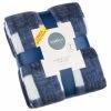 Simply Navy & Gingham Polar Fleece Throw 2pk -Home Improvement Store 395029 simply super soft throws 2pk navy gingham