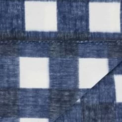 Simply Navy & Gingham Polar Fleece Throw 2pk -Home Improvement Store 395029 simply super soft throws 2pk navy gingham 4