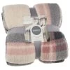 Simply Blush Check Sherpa Throw