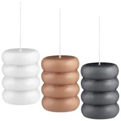 B&M Ribbed Pillar Candle - Brown -Home Improvement Store 395415 shaped pillar candle