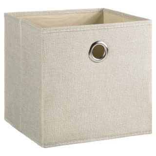 Lokken Linen Storage Cubes 2pk - Natural 3 Lokken Linen Storage Cubes 2pk - Natural