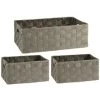 B&M Caen Set Of 3 Paper Rope Baskets - Grey -Home Improvement Store 395868 caen set of 3 paper rope baskets grey 2
