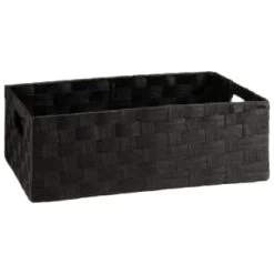 B&M Caen Set Of 3 Paper Rope Baskets - Black -Home Improvement Store 395869 caen set of 3 paper rope baskets black 3