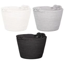 B&M Cara Rope Basket With Handle - Black -Home Improvement Store 395880 cara rope basket with handle main