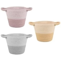 B&M Two Tone Rope Basket - Natural -Home Improvement Store 395885 395886 395887 two tone rope basket group
